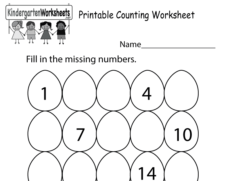 Missing Numbers Worksheets For Kindergarten Free - Page Bold