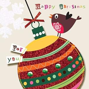 " Happy Christmas " Hand Finished Boxed Christmas Cards (5 Cards Per Box) - BSB203