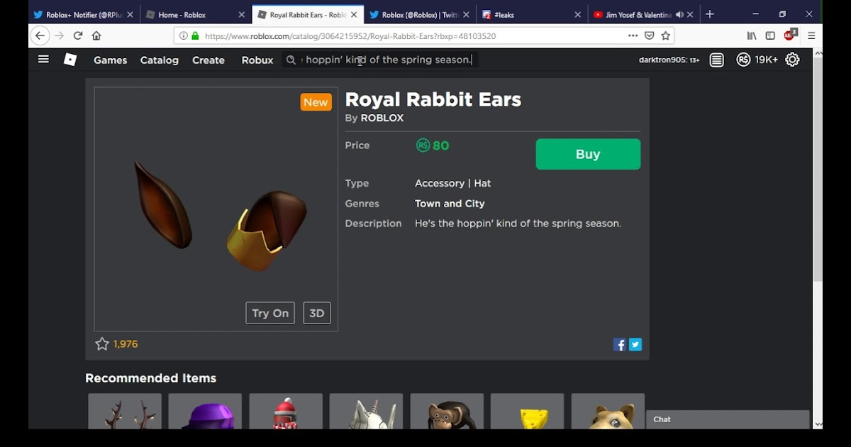Bunny Ear Codes On Roblox
