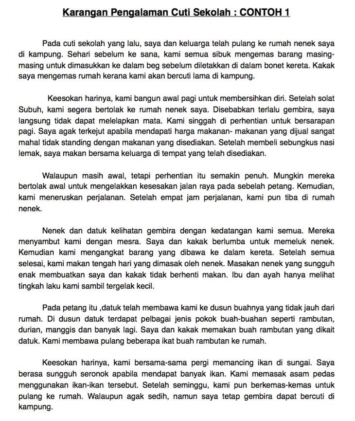 contoh essay 100 kata