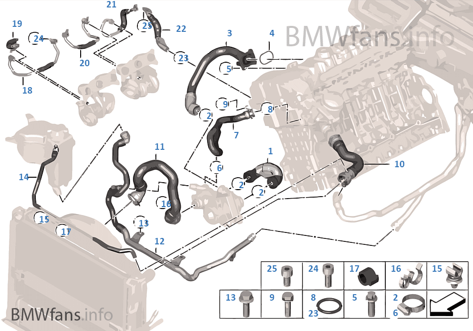 2007 Bmw 328i Radiator Hose Diagram