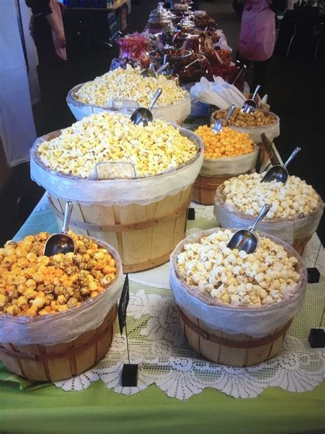 Popcorn bar / sweets table set up idea! Visit PopcornDUDE Popcorn bar / sweets table set up idea! Visit PopcornDUDE