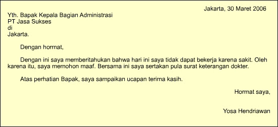 Contoh Surat Dinas Dalam Bahasa Lampung