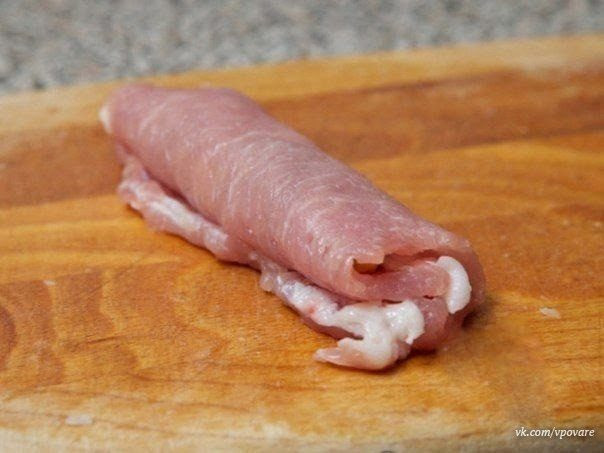 Мясные рулетики с грибами