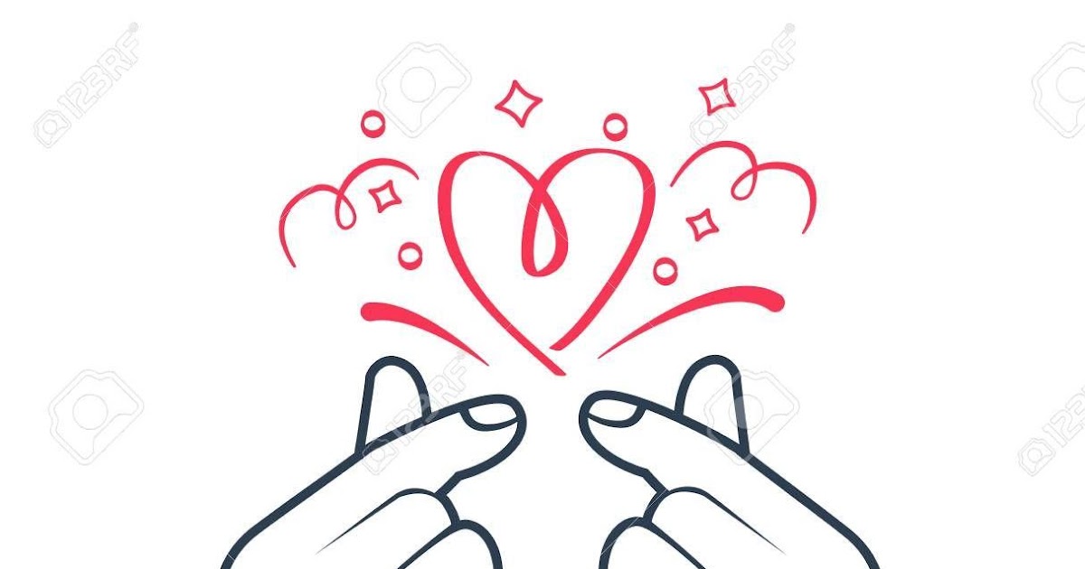 Wallpaper Korean Finger Heart Emoji / Korean Finger Heart Wallpapers