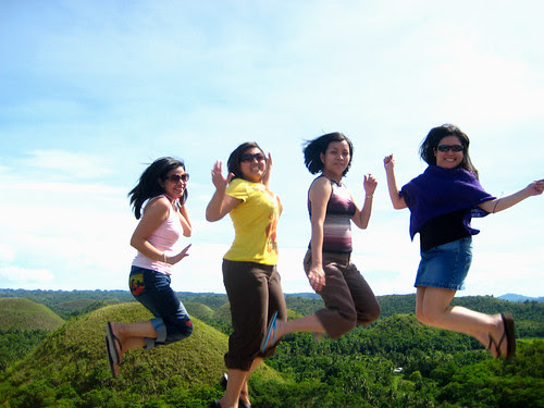 High jump amidst the hills
