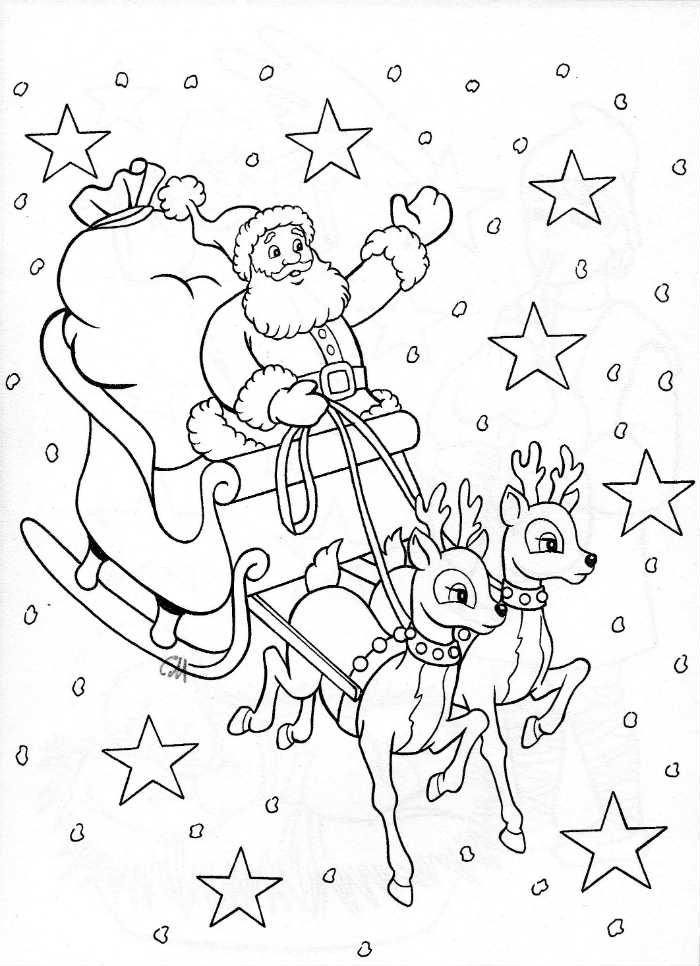 Coloriage Licorne Pere Noel