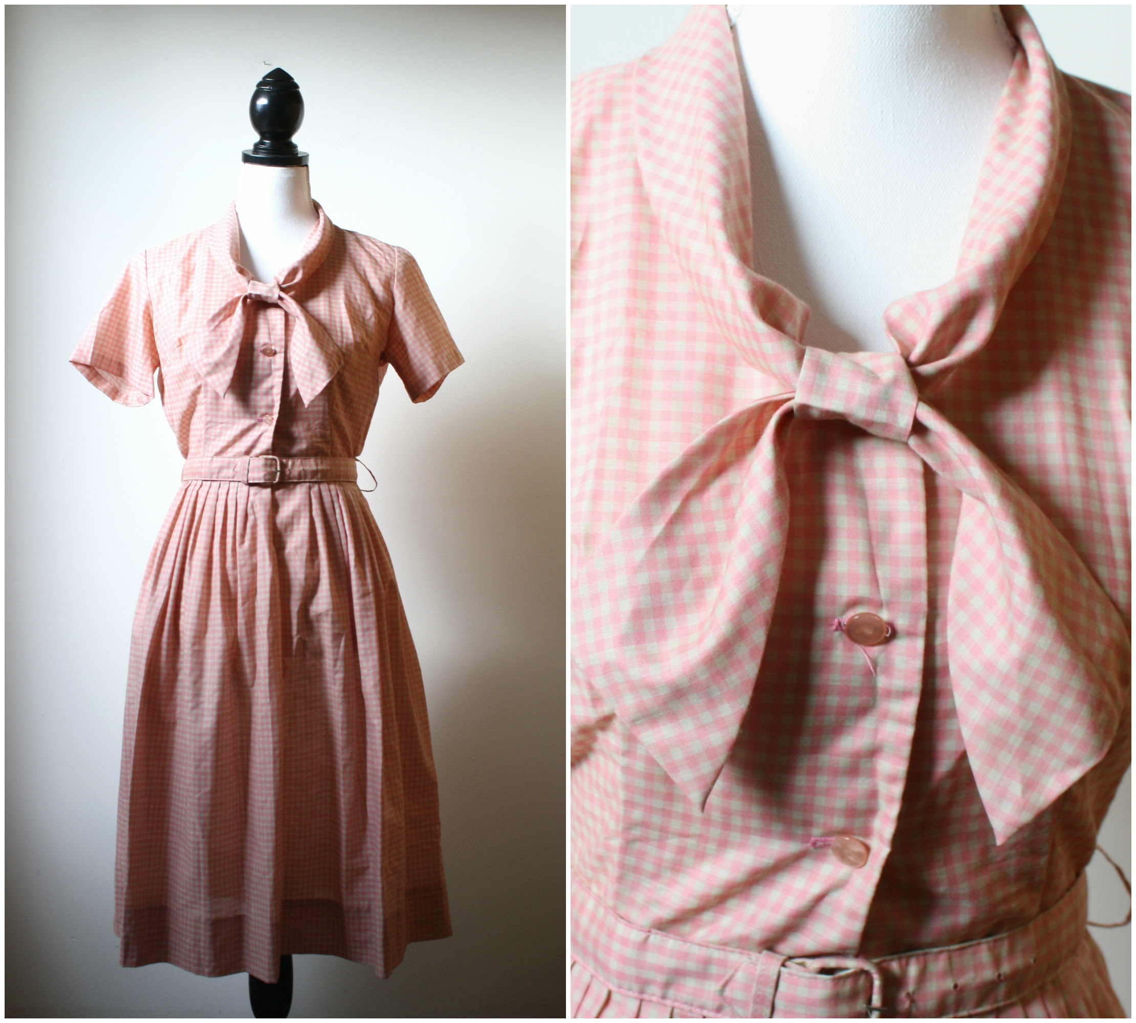 1950s sailor collar house dress