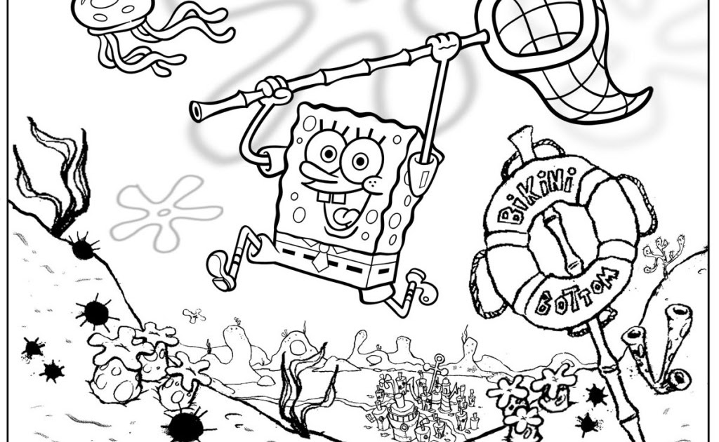 Mewarnai Gambar Spongebob Lucu Gambar Kelabu
