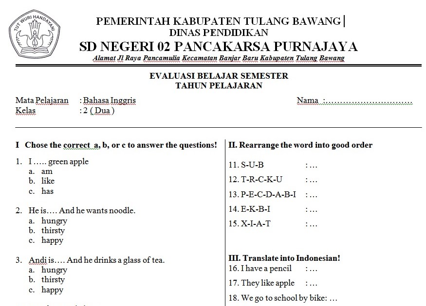 Bahasa Lampung Kelas 2