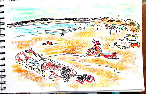 On the beach, Peniche