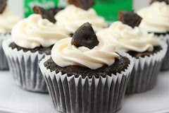 Girl Scout Thin Mint Chocolate Cupcakes