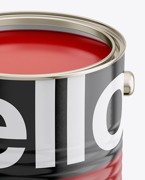 Download Opened Glossy Paint Bucket Mockup Yellowimages Free Psd Mockup Templates PSD Mockup Templates
