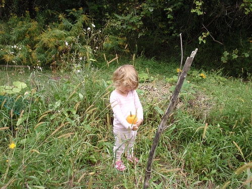 Lydia in Garden with Squash