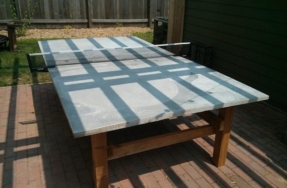 Diy Concrete Ping Pong Table / Outdoor Concrete Ping Pong ...