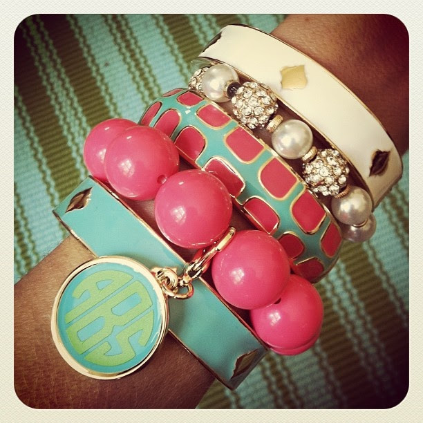 http://www.pinterest.com/pin/240731542552498453/ So pretty and we have all these available in store ! Spade Braclets $20 Monogram Bead Braclet