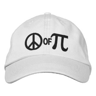 Piece of pi geek humor embroidered baseball cap