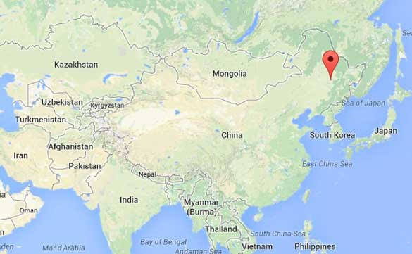 Map of Heilongjiang, China in relation to Russia and Kazakhstan. (Credit: Google Maps)