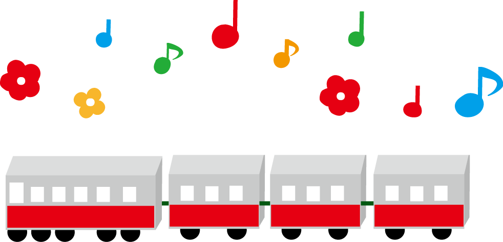 美しい花の画像 元のイラスト 電車 かわいい