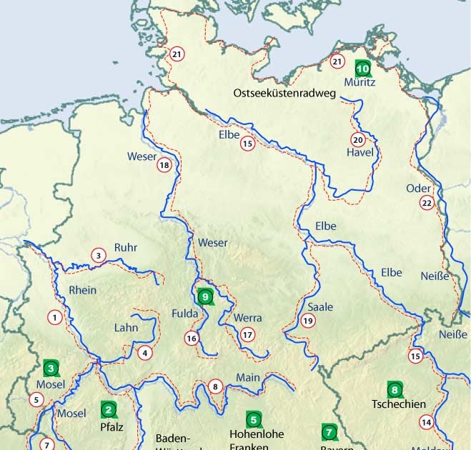 Radwege Deutschland Karte | Karte