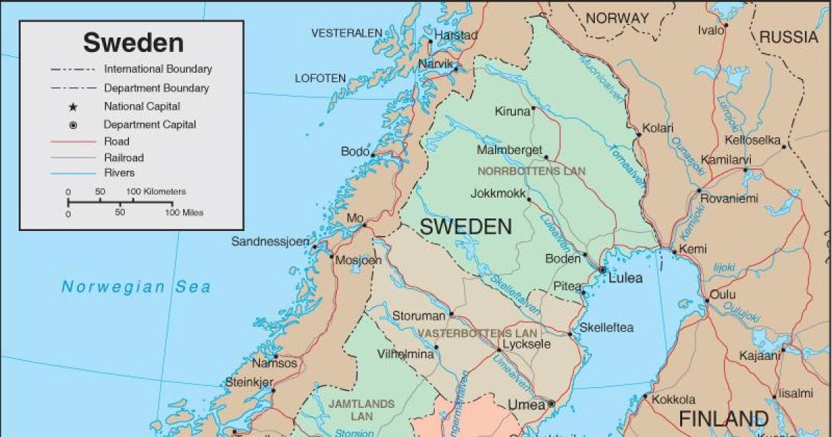 Kart Over Nord Sverige | Kart Mora