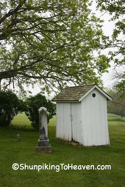Outhouse and Gravestones at Hauge Log Church (1852), Dane County, Wisconsin