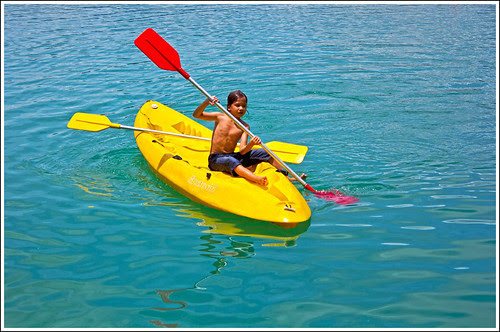 My boy and his kayak