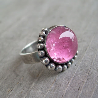 pink tourmaline ring