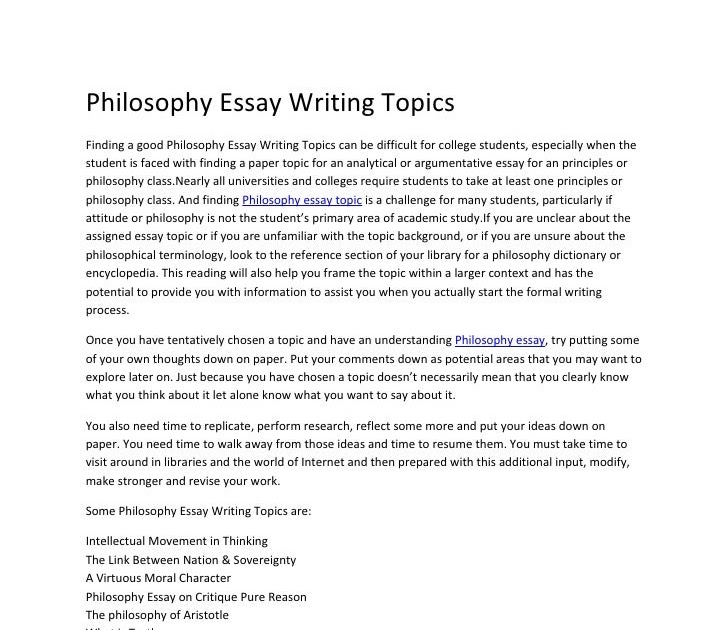 Essay websites: Writing a philosophy essay