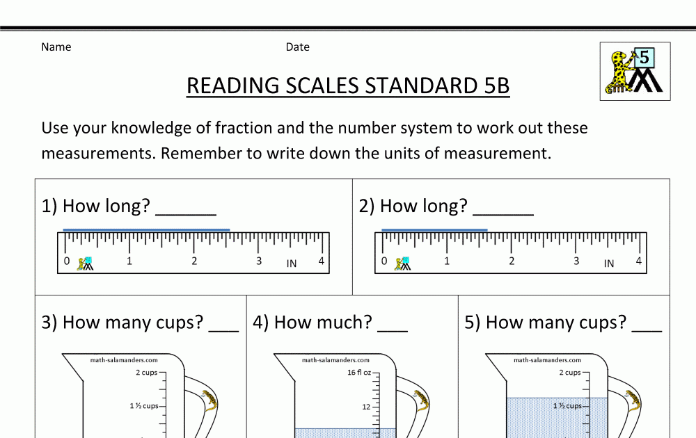 Reading A Tape Measure Worksheet / Inches Reading A Tape Measure