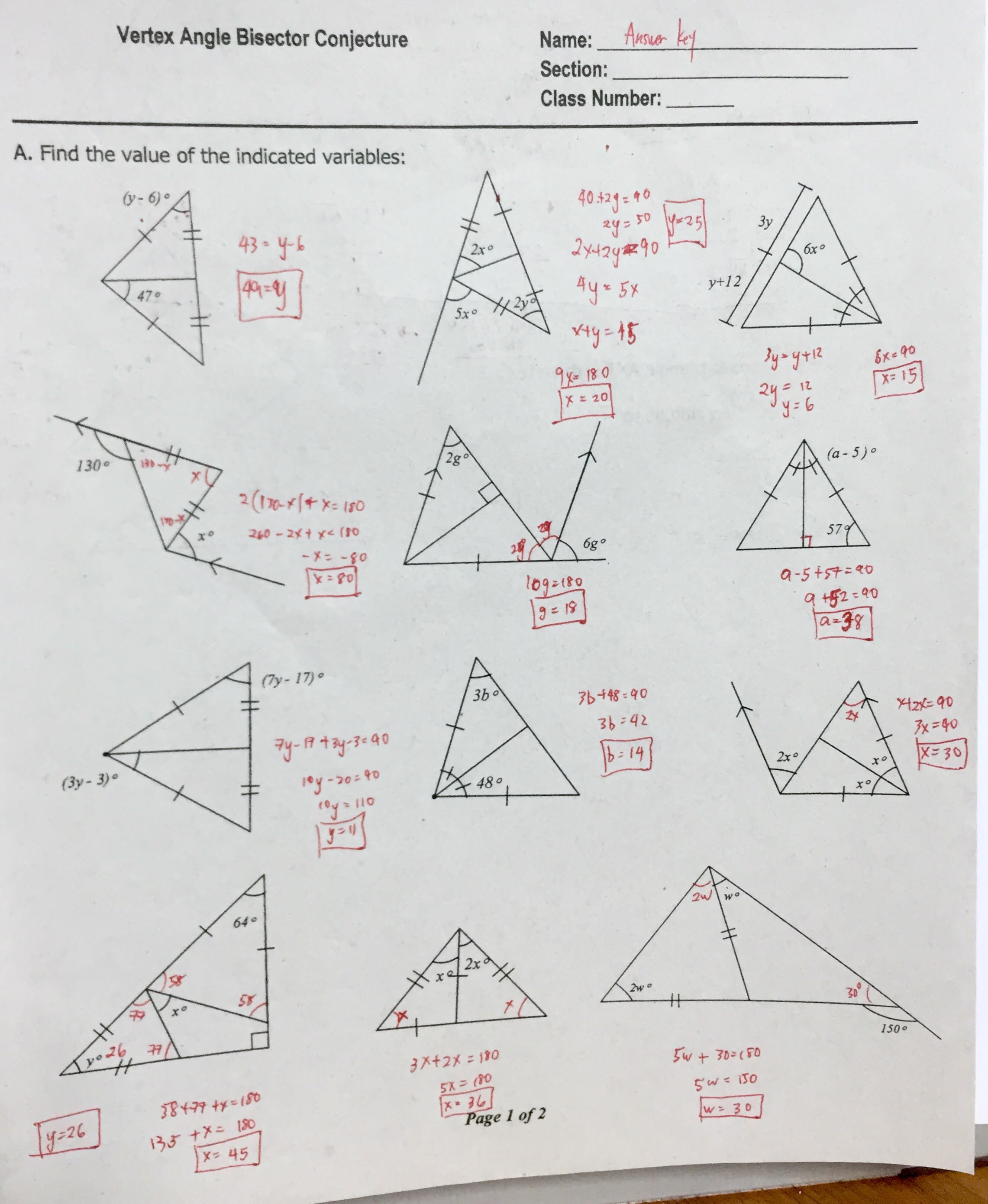 Sum Of The Interior Angles Of A Triangle Evidence