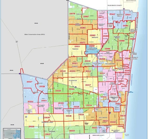 Zip Code Map Fort Lauderdale Florida | Map Of World