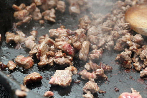 Browned meat