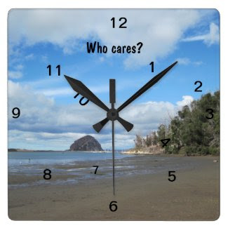 Square "Who Cares?" Wall Clock