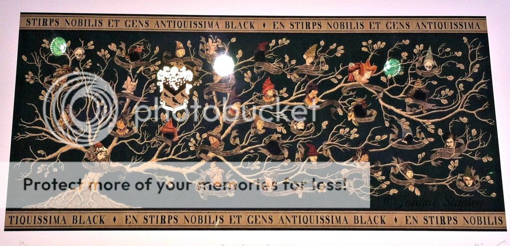 Print of the Black Family Tree tapestry - The House of MinaLima
