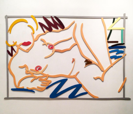#akt kobieta pop art Tom Wesselmann, Judy on Blue Blanket (1999), via Art Observed