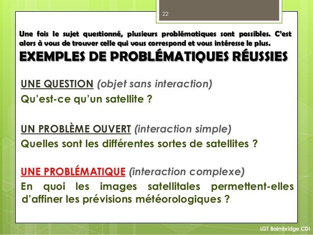 Exemple De Problématique Oral Anglais