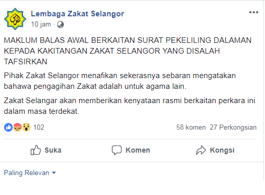 Zakat Selangor Rate - Rasmi su1