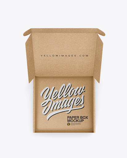 Download Download Opened Kraft Paper Box Packaging Box Mockups Psd 58 95 Mb PSD Mockup Templates