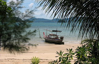 The shoreline near the aquarium