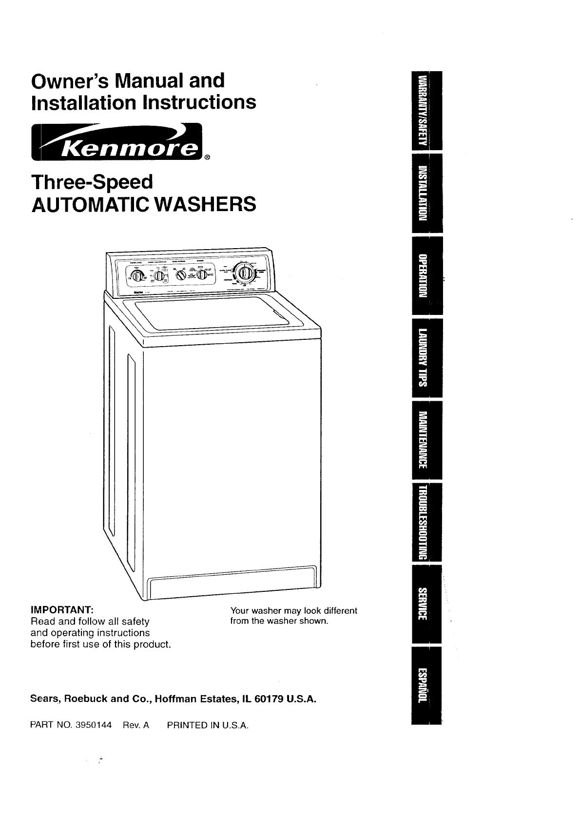 33 Kenmore 80 Series Washer Parts Diagram