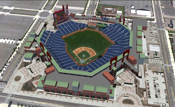 Citizens Bank Park (Philadelphia, PA); 3D model by djfata