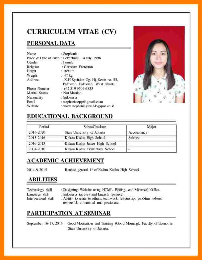 Gratis Unduh Gambar Gratisntoh Cv Surat Lamaran Kerja Yang Menarik Bagi Perusahaan Terkeren by KataCinta.Co