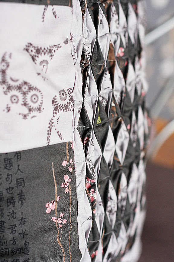 patchwork grey pillow