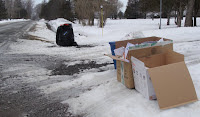 Curbside recycling and garbage