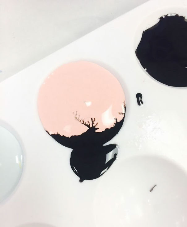 Deer Formed From An Accidental Drop Of Black Paint Deer Formed From An Accidental Drop Of Black Paint