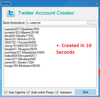 Twitter Account Creator - Fully Automatic - Tweet Blast Twitter Account Creator - Fully Automatic - Tweet Blast