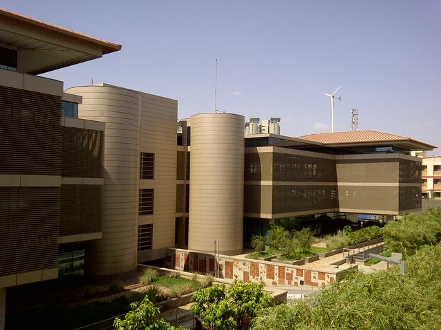 View of Sulzon One Earth from the sample flat of Gawade Buildcon's Unique Enclave - 2 BHK Flats next to Sulzon One Earth Campus at Sade-Satara-Nali Gram Panchayat, Hadapsar, Pune 411028