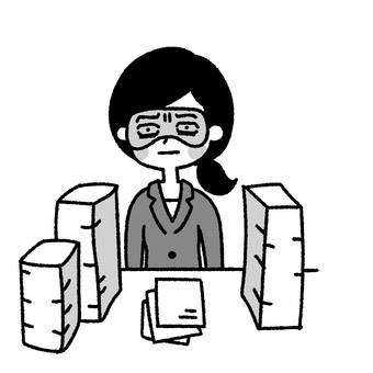 ふんぞり返る イラスト