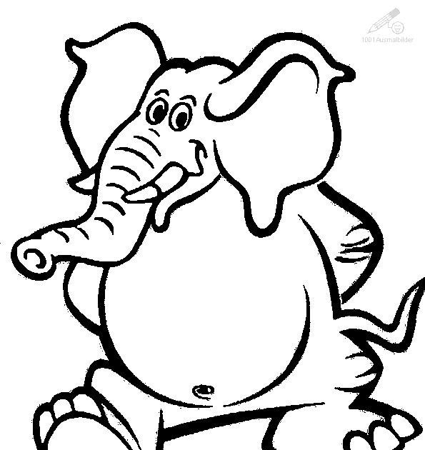Malvorlage Elefant Maus